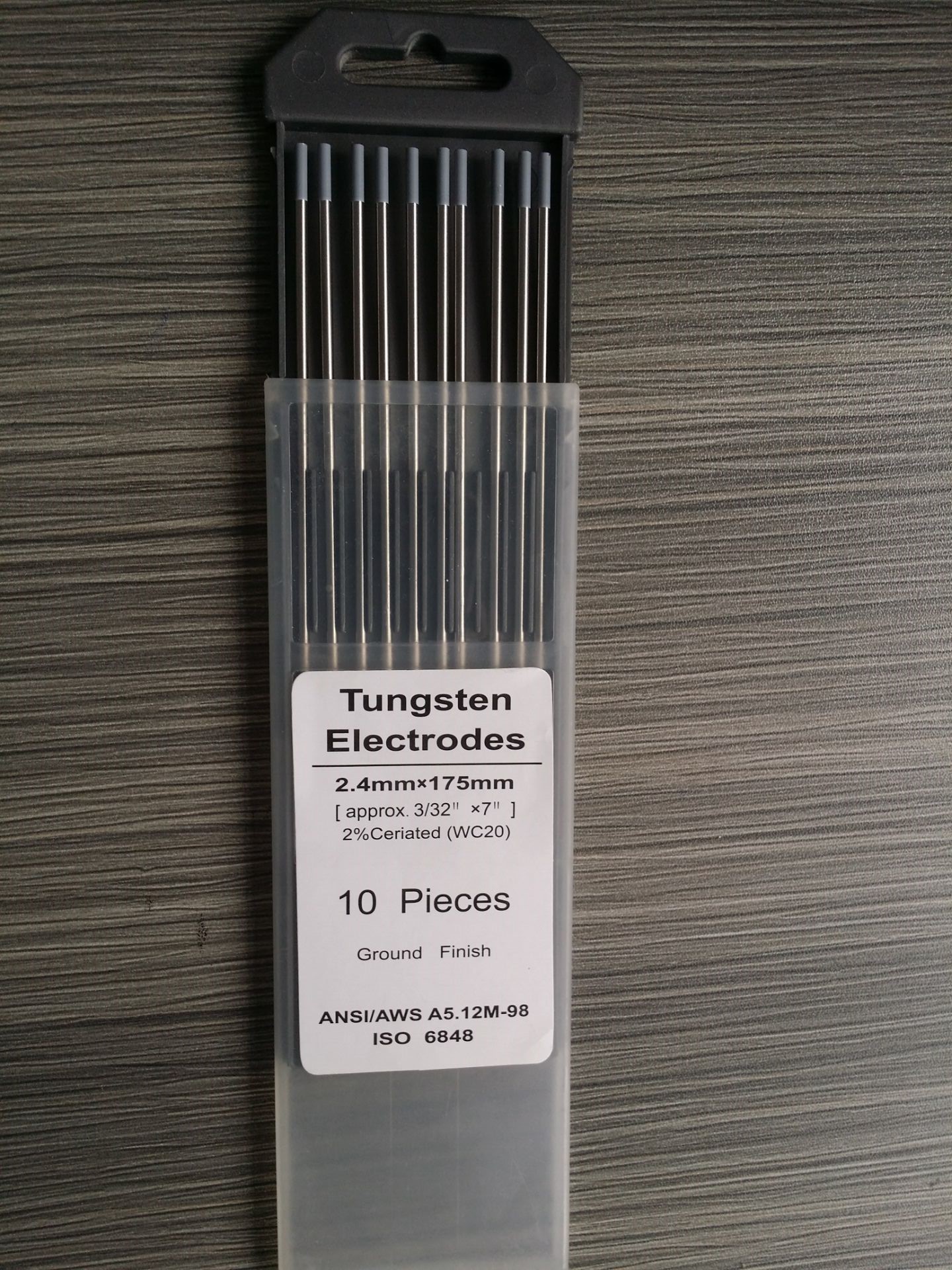 2.4x175mm WC20 Ceriated Tungsten Electrode